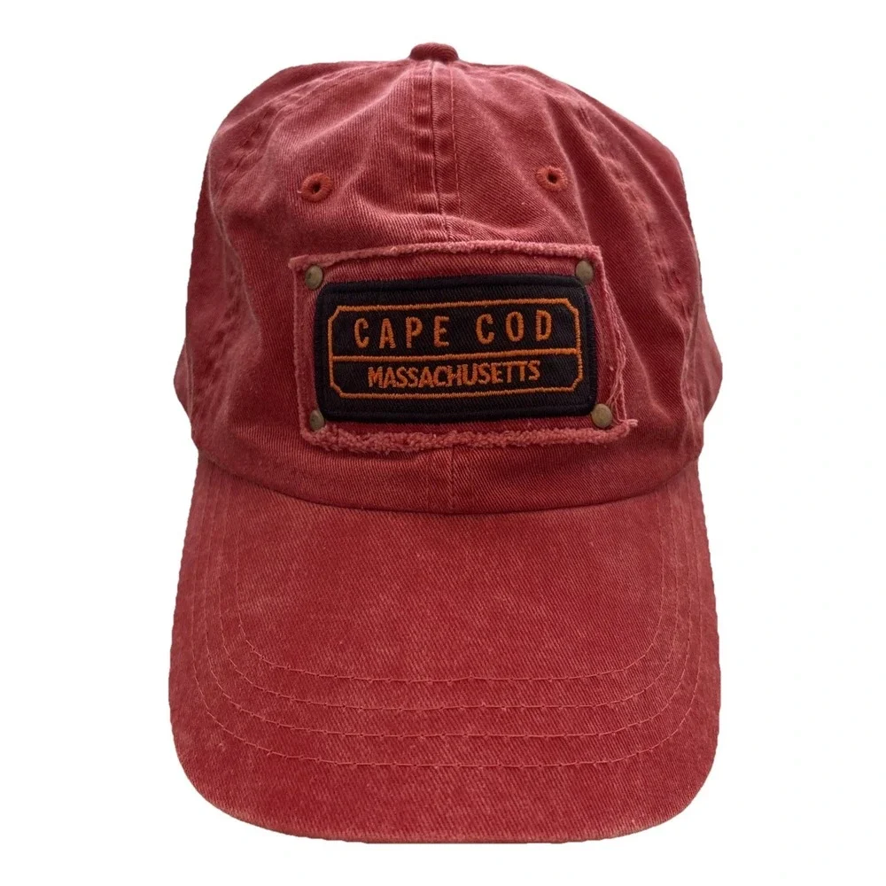 Cape Cod Massachusetts Adjustable Strap Red Dad Hat